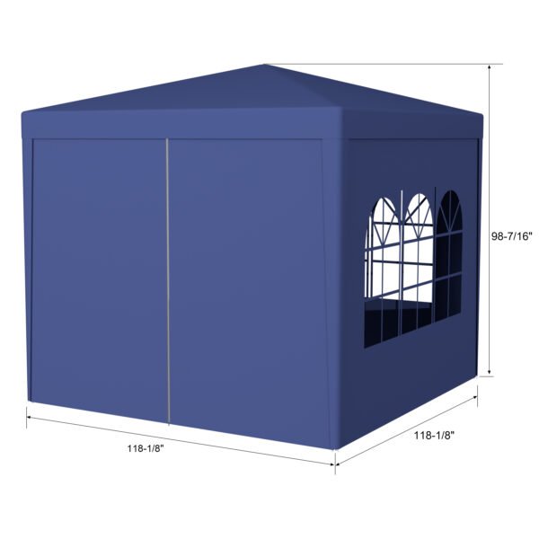 10'x10' Party Tent Outdoor Heavy Duty Gazebo Wedding Canopy + 4 Removable Walls - Image 2